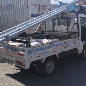 Spesifikasi tiang penangkal petir6 meter Pipa medium SNI Ø 5 inch4 meter Pipa medium SNI Ø 4 inch3 meter Pipa medium SNI Ø 3 inch  3 mtr2 meter Pipa medium SNI Ø 2 inch 2 mtrBaseplate 400x400x12mm + Stiffener 10mmJoin flange 8-10 mmStiffner 8-10mmBaud mur 16mm x 45mm hot dip galvanizeStep ladder Ø 16mmJarak anak tangga (step ladder) dari kiri ke kanan 40cmFinishing Hot Dip GalvanizedHarga sudah termasuk pondasi dan jasa instalasiTelepon / Wa 0811 3999 945Workshop Bengkel Las Bali Jln. Cempaka 1 No 7AB Dalung Kuta Utara - Bali